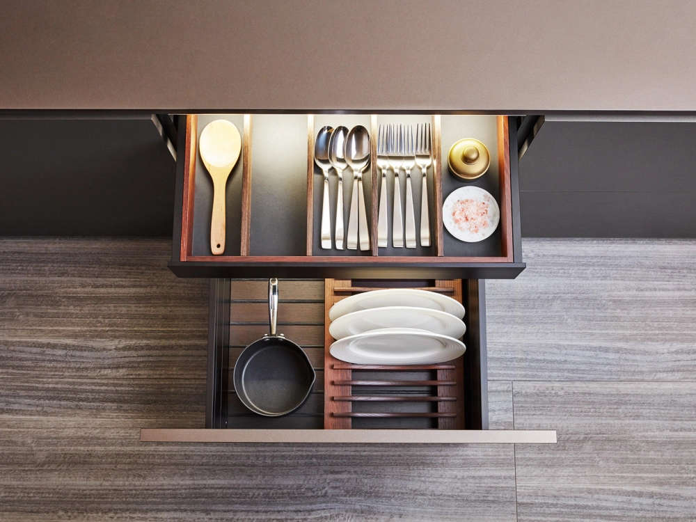 Kuchyňa SMOKED OAK DRAWERS AND PAN DRAWERS ACCESSORIES - fotografia č. 8