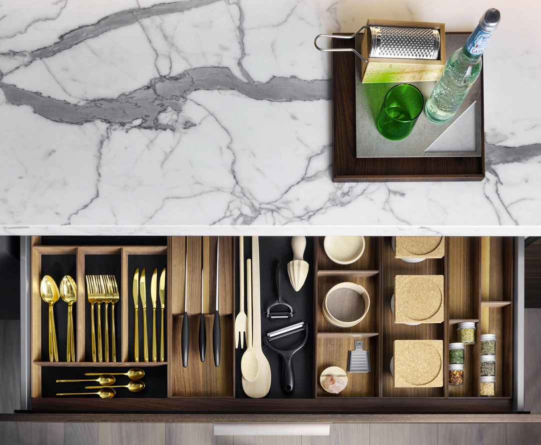 Kuchyňa WALNUT DRAWERS ACCESSORIES - fotografia č. 7